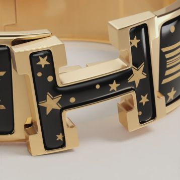 Clic Clac H Gloria Soli bracelet - Black | Hermès Singapore